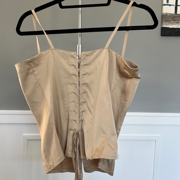 La Perla Corset with Gold Hardware and Lace Back - Picture 3 of 14